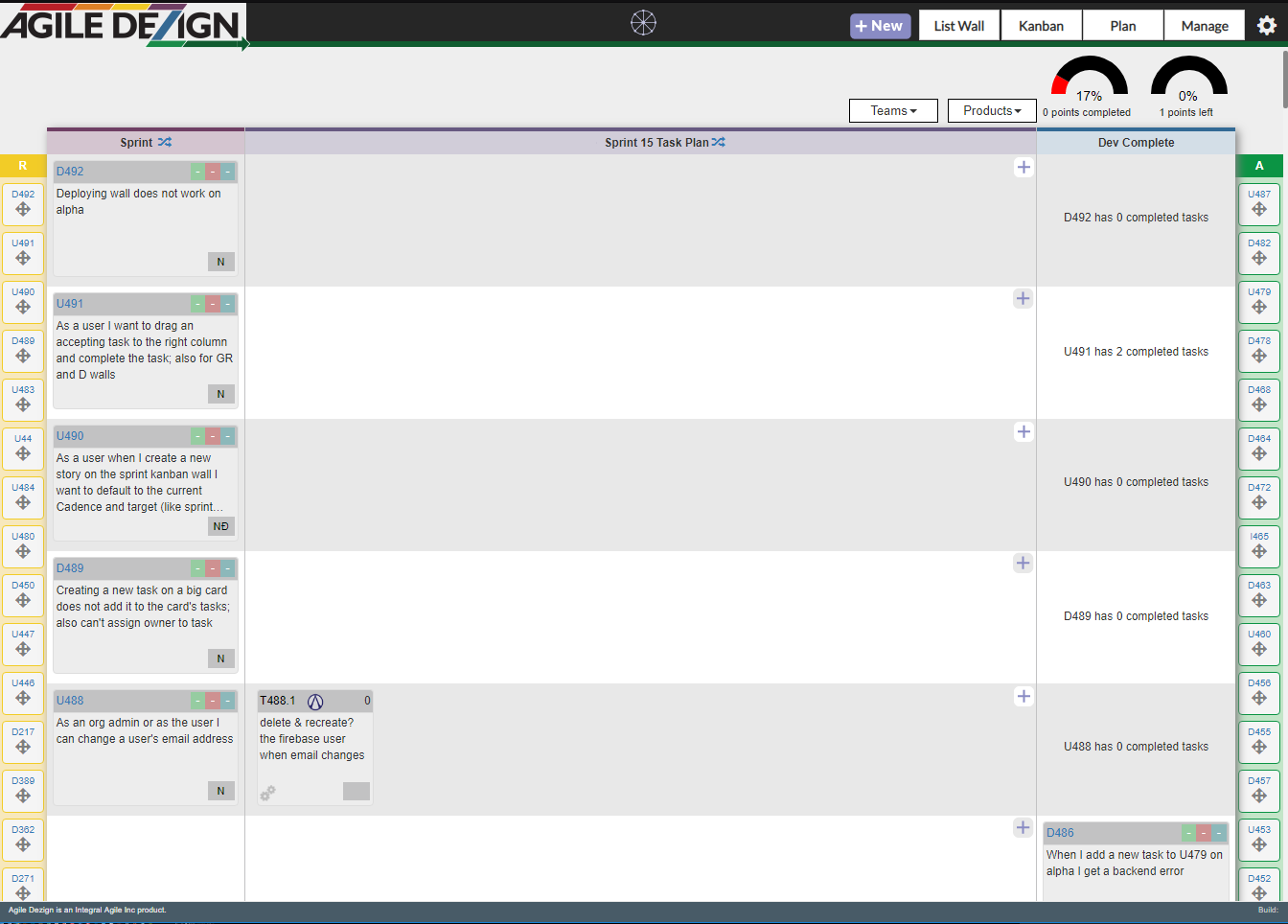 Manage your sprint from our intuitive cardwall.